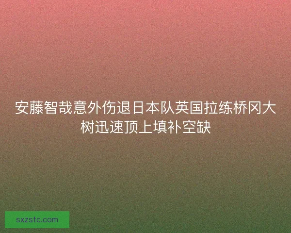 安藤智哉意外伤退日本队英国拉练桥冈大树迅速顶上填补空缺